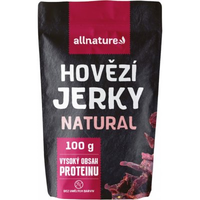 Allnature Beef Jerky, Natural, 100 g