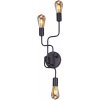 Kaja Skadi nástenná lampa 3x60 W čierna K-3896