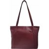 Dámska kožená kabelka cez rameno vínová - Sendi Design Doriane vínová
