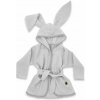 Detský mušelínový župan s uškami Bunny - šedý Baby Nellys