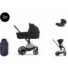 Cybex Platinum CYBEX e-Priam Travel Set + Cloud T Plus i-Size + Platinum Winter Footmuff sepia black 2025 rose gold