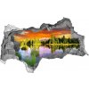 Nálepka fototapeta 3D výhľad Rieka v lese 95x73 cm