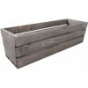 TIN TOURS Truhlík drevený sivý 50 x 18 x 15 cm