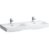 LAUFEN Pro S dvojumývadlo do nábytku s dvomi otvormi, dva prepady, 1200 x 465 mm, biela, H8149660001041