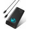 Baseus – power banka 4x USB, Type-C, Lightning, Micro-USB, rýchle nabíjanie, 65W, 26800mAh, kábel USB-C – čierna