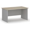Kancelársky písací stôl rovný PRIMO GRAY, 1400 x 800 mm, sivá/dub prírodný