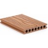 G21 TPRLGHW300K 63910413 - Terasová doska G21 2,5 x 14,8 x 300 cm, Light Wood s okrúhlymi výrezmi, WPC, 60 % z drevitých vlákie