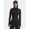 Dámske tričko Under Armour UA ColdGear Textured 1/2 Zip-BLK Čierna XS