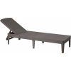 ALLIBERT JAIPUR SUN LOUNGER cappuccino (235163) - polohovateľné záhradné lehátko