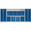 Kvalitný PROFI BLUE dielenský nábytok - 4535 x 2000 x 495 mm - MTGS1300AO