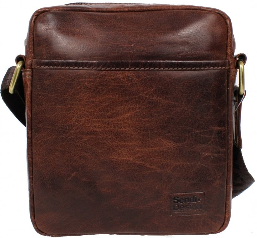 Sendi Design pánska kožená taška cez rameno Andreas hnedá