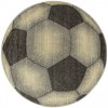 Najkoberce Lima G758A Football, grafitový / žltý kruh 120 cm kruh
