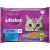 WHISKAS kapsička rybací výber - losos / tuniak v želé 4x85g