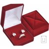 jantario Darčeková krabička na náušnice a prsteň bordový zamat 6,0 x 8,0 x 3,0 cm 101050