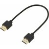SpeaKa Professional HDMI prepojovací kábel Zástrčka HDMI-A, Zástrčka HDMI-A 0.20 m čierna SP-9076308 4K UHD, audio return channel, pozlátené kontakty HDMI kábel; SP-9076308