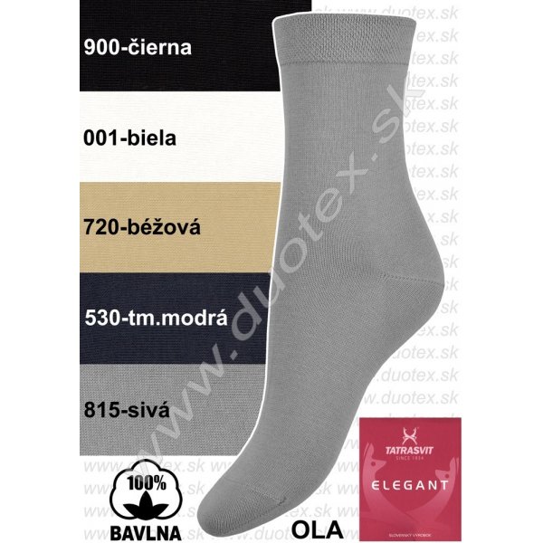 Tatrasvit Bavlnené ponožky Ola 815 sivá od 4,46 € - Heureka.sk