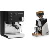 Rancilio Silvia E, čierna + Eureka Mignon Single Dose, Chrome & Oak