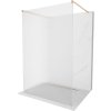 Mexen Kioto, sprchová zástena Walk-In 110 x 200 cm, 8mm sklo s rebrovým vzorom, medený matný profil, 800-110-002-65-09