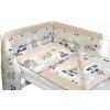 Baby Nellys 3- dielná sada mantinel s obliečkami Safari Baby béžová 120 x 90 cm