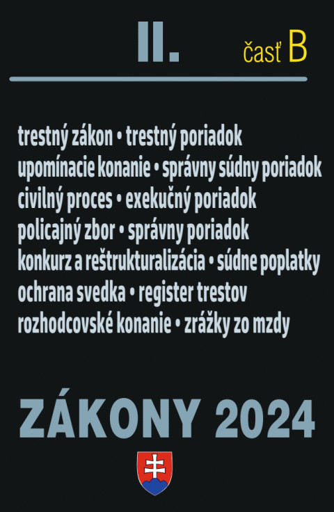 Zákony II. B / 2024 - Trestné právo