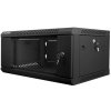 Nástenný rack 19'' 4U 600X450mm čierny flat pack, WF01-6404-10B
