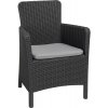 Záhradné kreslo Allibert Trenton umelý ratan grafit