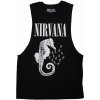 Nirvana Seahorse & Logo Mono Black L Tričko