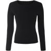 esmara® Dámsky rebrovaný pulóver čierna