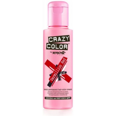 Crazy Color 40 farba na vlasy Vermillion Red 100 ml