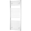 MEREO - Vykurovací rebrík, rovný, 450x1330 mm, biely, stredové pripojenie MT02S