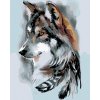 zuty Maľovanie podľa čísel - Vlk a pierka, 80x100 cm, vypnuté plátno na rám (8596530002192)