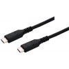 Kabel C-TECH USB 4.0, Type-C (CM/CM), PD 100W, 40Gbps, 1m, černý CB-USB4-1B