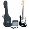 SX SB1 Bass Guitar Kit Black Elektrická basgitara