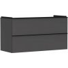 Hansgrohe Xelu Q Umývadlová skrinka, 63x118x50 cm, 2 zásuvky, matná sivá/matná čierna 54036670-HG