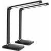 tectake 406195 stolná lampa novaly, led, stmievateľná, skladacia, 5w - čierna, sada 2 ks
