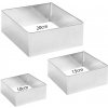 Cake Baking Tool No.77455 Vykrajovacia forma 3 ks Štvorec