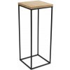 HowHomely Stojan na kvety Basic Loft 60 x 24 cm čierna / hnedá