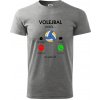 Volejbal volá - Klasické pánske tričko vyššej gramáže - 4XL ( Tmavosivý melír )