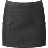 Premier Workwear Pracovná zástera krátka s vreckami PR155 Black Denim (ca. Pantone 532C) 60 x 33 cm