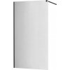 MEXEN/S - KIOTO Sprchová zástena WALK-IN 120x200 cm 8 mm, čierna, zrkadlové sklo 800-120-101-70-50