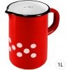 Perfect Home Smaltovaný hrnček s výlevkou 1L, červený, 1109