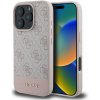 Guess PU 4G Stripe Zadní Kryt pre iPhone 16 Pro Pink