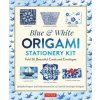 Blue & White Origami Stationery Kit: Fold 36 Beautiful Cards and Envelopes: Includes Papers and Instructions for 12 Origami Note Projects (Brožovaná)