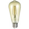 TRIO 987-679 KOLBEN LED žiarovka filament E27 6W/600lm 2700K D64mm ST64 jantárová