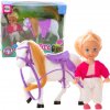 LEAN TOYS Mini bábika s koníkom