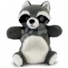 Plyšový medvedík čistotný na bábkové divadlo Raccoon Puppet Histoire d’ Ours sivý 24 cm od 0 mes