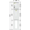 SFOS prístrojová prázdna skriňa OZ-0/40 + OZ-0/60 + ZD-0, 300x1500x245 mm