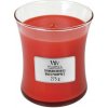 Sviečka oválna váza WoodWick Červená jarabina, 275 g