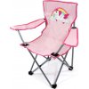 BasicNature Detské Kempingové kreslo, ružový jednorožec