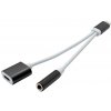 mobilNET Biely adaptér lightning-3,5mm jack + nabíjanie (E) DAD-0106-IPH-AUDIO